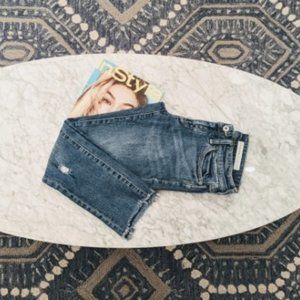Anthropologie Pilcro & the Letterpress Jeans Slim Boyfriend Distressed 24 Petite